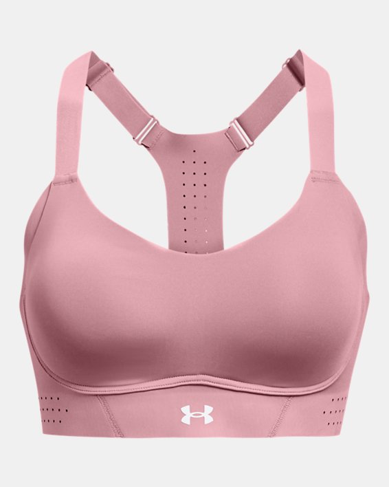 Sports Bra de sujeción alta UA Uplift para mujer, Pink, pdpMainDesktop image number 13